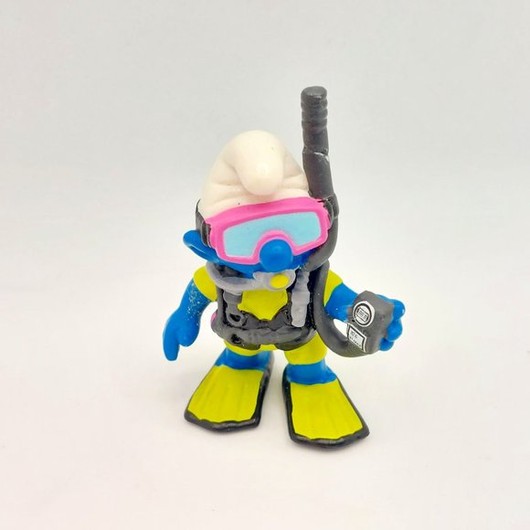 Schleich Smurf - Vintage 1999 Diver 2.5" Action Figure D-73527 Gmund Am Lines - Picture 1 of 4